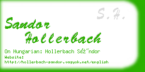 sandor hollerbach business card
